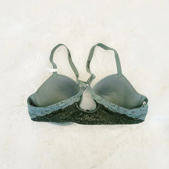 🍸AERIE REAL HAPPY DEMI LIGHTLY LINED LACE BRA SIZE 36C - Picture 9 of 10